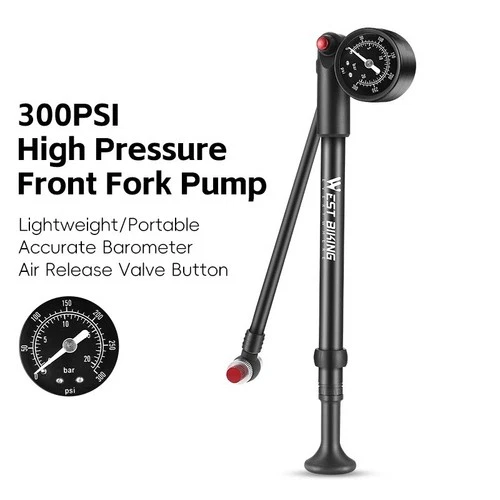 300400Psi High Pressure Bike Front Fork Rear Shock Pump Schrader Valve