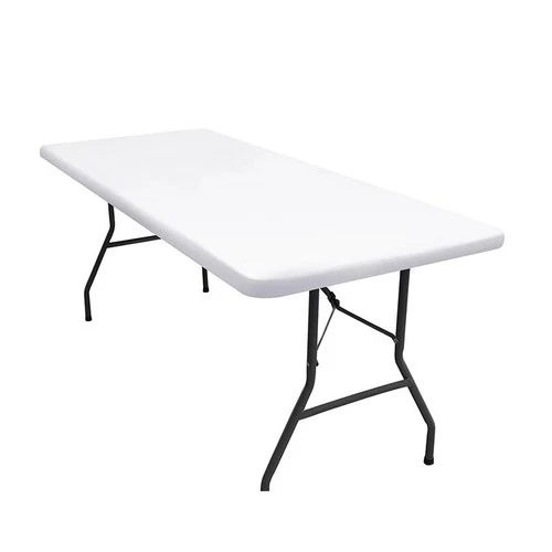 6FT Elastic Fitted Tablecloth – Washable Stretch Polyester Cover for Folding Trestle Tables