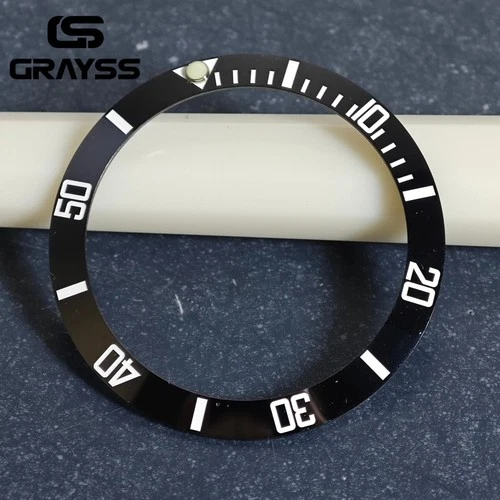 38mm Ceramic Watch Bezel Insert – Alloy Replacement Bezel Ring for 40mm NH35/NH34 GMT Dive Watches